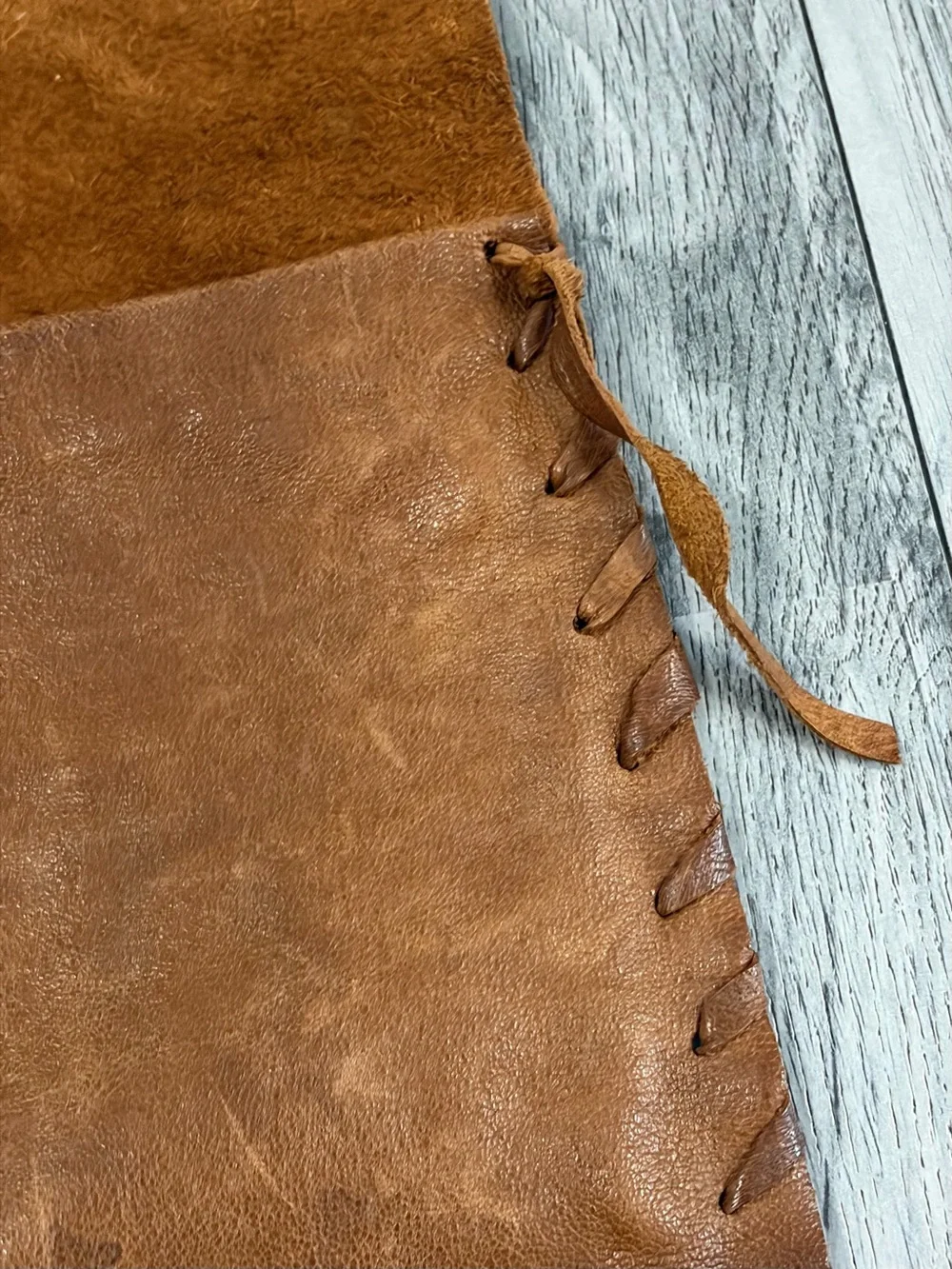 Ralph Lauren Double RL Brown Leather Artisanal Bag with Hair Tassel Concho RRL